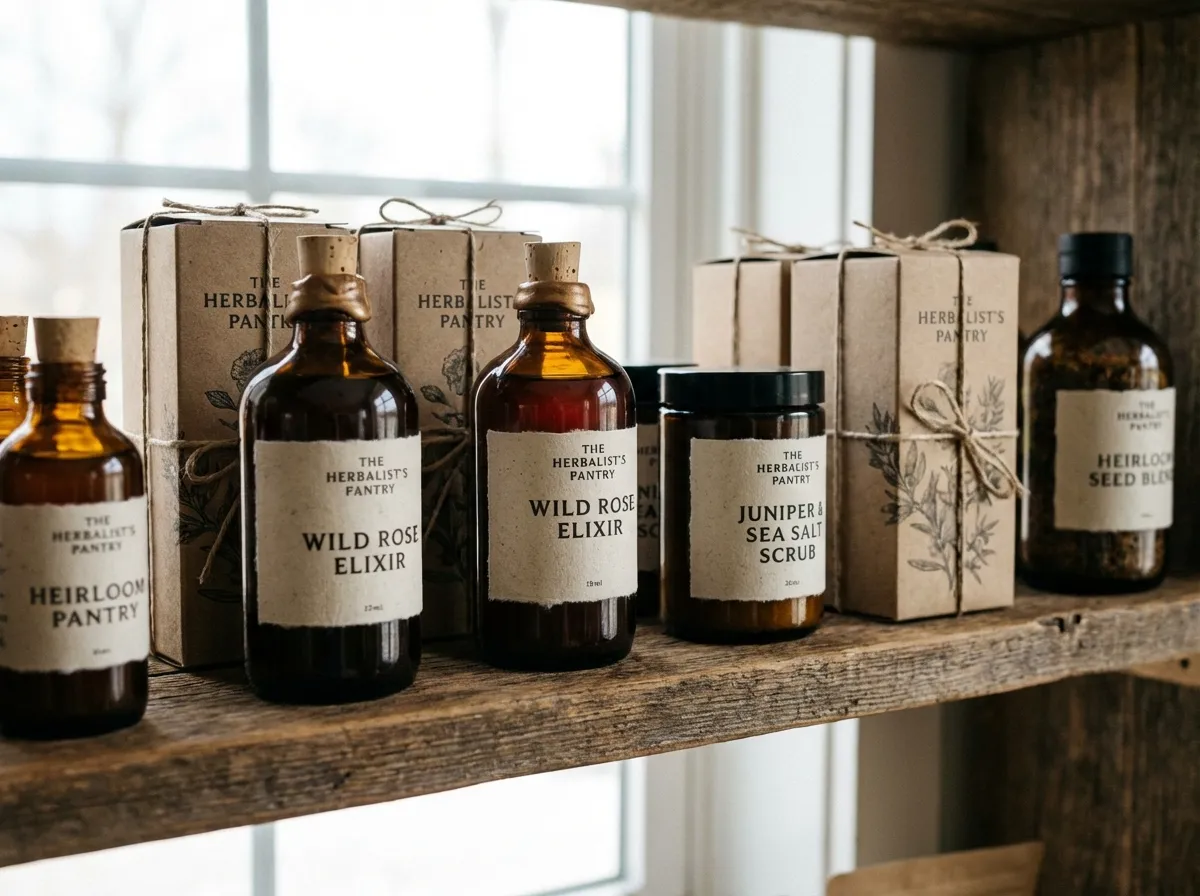 examples of labels we just printed attached to a jar.